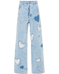NAHMIAS - Jeans a gamba ampia con design patchwork - Lyst