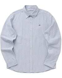 Edmmond Studios - Striped Duck-Embroidered Shirt - Lyst