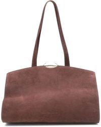 Benedetta Bruzziches - Schultertasche aus Wildleder mit abgerundetem Saum - Lyst