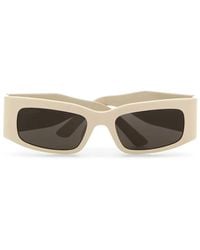 Balenciaga - Logo-print Rectangle-frame Sunglasses - Lyst