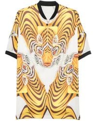 Y-3 - Top Con Tigre Estampado De Manga Corta - Lyst