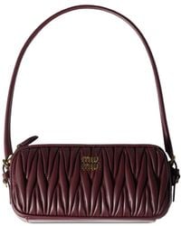 Miu Miu - Adjustable-Strap Leather Clutch Bag - Lyst