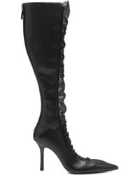 Patrizia Pepe - Ruffled Leather Boots - Lyst