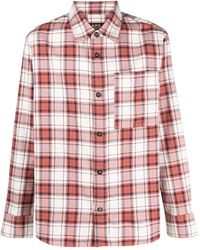 A.P.C. - Check-pattern Cotton Shirt - Lyst