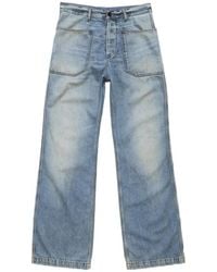 Acne Studios - Vaqueros Anchos Con Parche Del Logo - Lyst