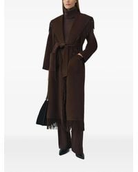 Jonathan Simkhai - Carrie Fringe-Trimmed Belted Coat - Lyst