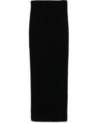 Max Mara - Silk Maxi Skirt With Ribbed Texture - Lyst