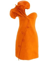 FARM Rio - Ruffle One-Shoulder Mini Dress - Lyst