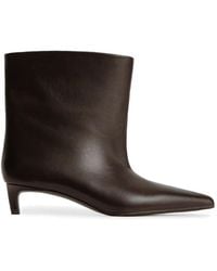 12 STOREEZ - Pointed-Toe Kitten-Heel Ankle Boots - Lyst