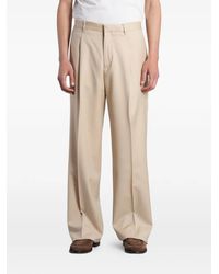 Lardini - Pleated-Detail Pressed-Crease Trousers - Lyst