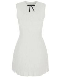 ShuShu/Tong - Tie-Detail Sleeveless Pleated Mini Dress - Lyst