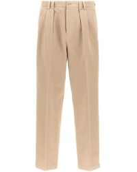 Brunello Cucinelli - Cotton Relaxed Fit Trousers - Lyst