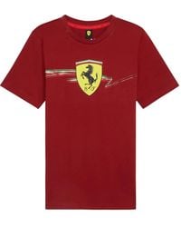PUMA - Scuderia Ferrari Race Big Shield T-Shirt - Lyst