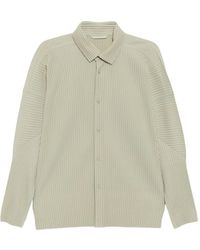 Homme Plissé Issey Miyake - Chemise Mc: October À Design Perforé - Lyst