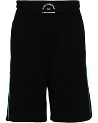 Karl Lagerfeld - Logo-embroidered Cotton Boxing Shorts - Lyst