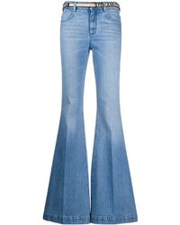 Stella McCartney Belted Flared Jeans - Blue