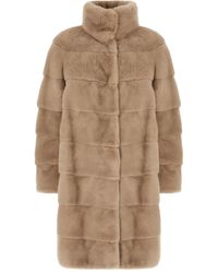OLIVIA V. - Horizontal-Panel Fur Coat - Lyst