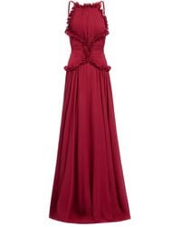 Elie Saab - Ruffled Silk Georgette Gown - Lyst