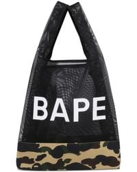 A Bathing Ape - Camouflage-Print Mesh-Panelled Tote Bag - Lyst