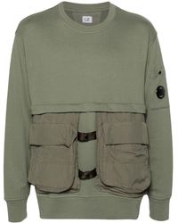 C.P. Company - Diagonal Raised Fleece Mixed Detachable Sweatshirt - Lyst