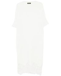 Fabiana Filippi - Lace-Trim Midi T-Shirt Dress - Lyst