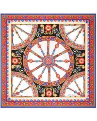 Dolce & Gabbana - Écharpe 70X70 À Imprimé Carretto En Sergé De Soie - Lyst