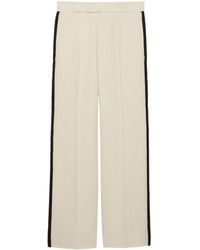 Gucci - Pantalones de tweed Retro con parche del logo - Lyst