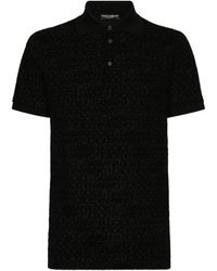 Dolce & Gabbana - Logo-print Cotton Polo Shirt - Lyst
