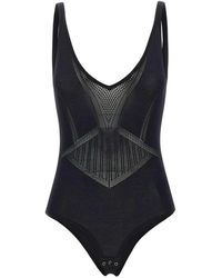 Elisabetta Franchi - Openwork Knit Bodysuit - Lyst