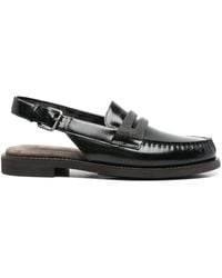 Brunello Cucinelli - Leather Slingback Loafers - Lyst