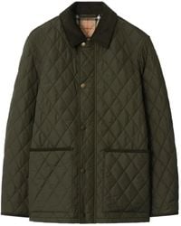 Burberry - Quilted Corduroy-Collar Jacket - Lyst