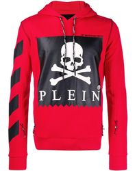 Philipp Plein Sudadera Statement con capucha - Rojo