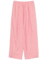 Erika Cavallini Semi Couture - Drawstring Pleated Trousers - Lyst