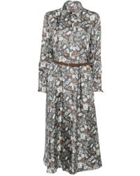 Max Mara - Printed Collared Dress - Lyst