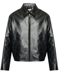 Loewe - Zip-Up Leather Jacket - Lyst