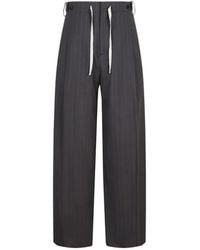 CROQUIS - Pinstripe-Pattern Drawstring Trousers - Lyst