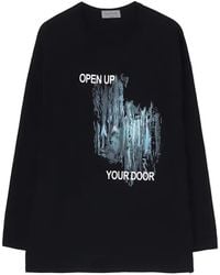 Yohji Yamamoto - Graphic-Print Long-Sleeve T-Shirt - Lyst