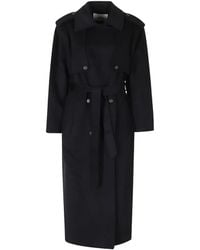 IVY & OAK - Belted Double-Breasted Coat - Lyst