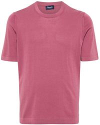Drumohr - Fine-ribbed Cotton T-shirt - Lyst