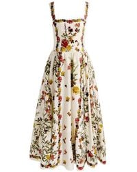 Alice + Olivia - Vera Midi-Jurk - Lyst