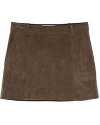 DUNST - Suede-Effect Mini Skirt - Lyst