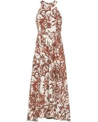 Brunello Cucinelli - Vestido largo con estampado Herbarium - Lyst