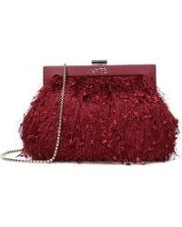 V73 - Feather-Effect Clutch Bag - Lyst