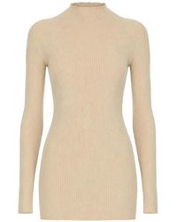 Rick Owens - Ribbed-Knit High-Neck Sweater - Lyst
