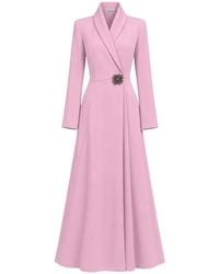 Baruni - Rowan Maxi-Jurk Met Sjaalkraag En Broche - Lyst