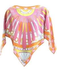 PUCCI - Solei-Print Silk-Twill Kaftan - Lyst