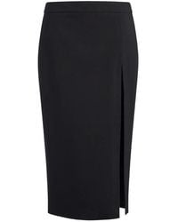 Dondup - Front-Slit Pencil Midi Skirt - Lyst
