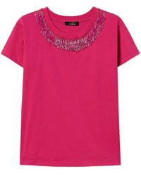 Twinset - Camiseta con detalle de flecos - Lyst