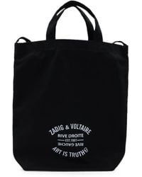 Zadig & Voltaire - Logo-Print Canvas Tote Bag - Lyst