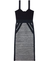 St. John - Knitted Midi Dress - Lyst